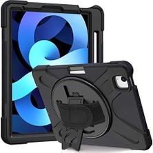 Renas Store Undeplus iPad Air 5 10.9" 2022 ile Uyumlu Kılıf Defender Askılı Zırhlı Tank Case A2588 A2589 A2591