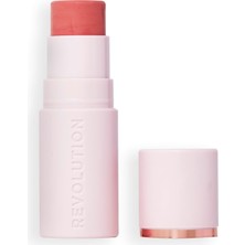 Renas Store Revolution Skin Silk Blush Stick - Yanaklar, Gözler ve Dudaklar Için Renk - Kremden Pudraya Kadar Formül - Vegan & Cruelty-Free - Peachy Pink - 4,5 G