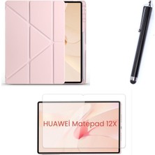 Renas Store Constraın - Huawei Matepad 12X ile Uyumlu Kalem Bölmeli Standlı Kılıf + Ekran Koruyucu + Kalem 3'lü Set - Çok Renkli 2