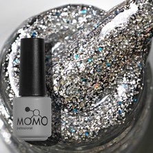 Renas Store Momo Professional Kalıcı Oje G001 Yoğun Gümüş Simli 4 ml