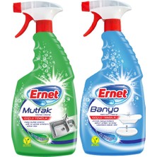 Renas Store Ernet Süper Likit Promosyon Mutfak + Banyo Temizliği (1+1) 750 ml Sprey'li