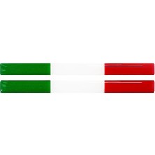 Renas Store Italya Bayrak 2'li Çubuk 3D Sticker