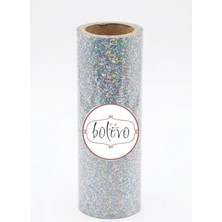 Renas Store Bolivo Premium Hobi Varak, El Sanatları, Dekorasyon ve Kendin Yap (Dıy) Süsleme Folyosu (Gümüş Boncuk, 10 cm x 5 Mt)