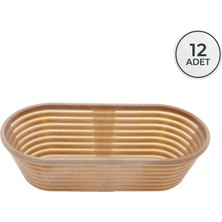 Oval Bio Ekmek Hamur Mayalama Sepeti 12 Adet Oval 26x12x7,5 cm  12 Adet