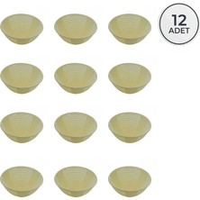 Yuvarlak Ekmek Hamur Mayalama Sepeti 12 ad Yuvarlak 20X8 cm  12 Adet