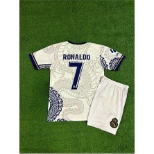 Fair City Real Madridd Cristiano Ronaldo Beyaz Dragon Özel Tasarım Çocuk Forması
