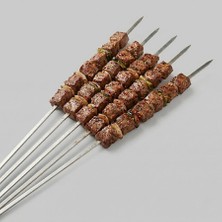 Dinç Kitchen Paslanmaz Kuzu Kuşbaşı Şiş 5 Adet Boy 60 cm 5x5 mm