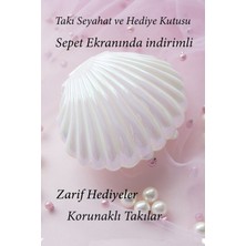 Aurrari Sedef Hediye ve Seyahat Takı Taşıma Istiridye Kutusu