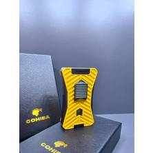 Cohiba 2 Torch Pürmüz Alevli Puro Delicili Rüzgara Dayanıklı Profesyonel Çelik Çakmak
