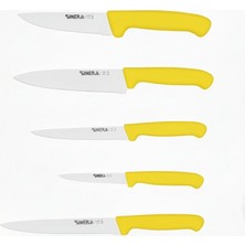 Sinerji Silver Home Serisi Bıçak Seti 5li Sarı renk sap
