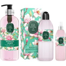 Renas Store Eyüp Sabri Tuncer Manolya Çiçeği Sıvı Sabun ve Kolonya Seti, 400 ml + 150 ml + 500 ml