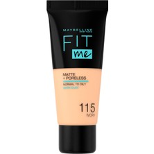Renas Store Maybelline New York Fit Me Matte+Poreless Fondöten - 115 Ivory (30 Ml)