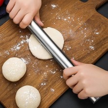 Dinç Kitchen Paslanmaz Çelik Merdane 40 cm Çap 3 cm - uzunluk  40 cm