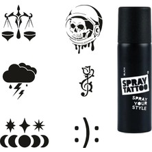 Renas Store Gökyüzünün Adaleti Spray Tattoo Geçici Dövme Seti Dark Sprey Dövme Kiti