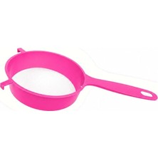 Renas Store Promosyonca Plastik Saplı Süzgeç, Farklı Renk ve Ebat Seçenekleriyle (Pembe, 12)