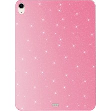 Renas Store Constraın - iPad 10.9 2022 (10.nesil) Simli Parlak Görünümlü ile Uyumlu Stsr Tablet Koton Kılıf-Pembe