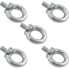 Renas Store Aybolt Eye Bolt 5 Adet 6 mm Metal Halka Civata Askı Civatası Paslanmaz Çelik Montaj Bağlantı Elemanı
