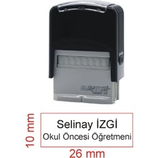 Kaşeciniz Isim Ünvan Kaşesi - Matuya 10 - Siyah Makine - Siyah Mürekkep
