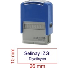 Kaşeciniz Isim Ünvan Kaşesi - Matuya 10 - Mavi Makine - Mavi Mürekkep