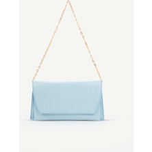 Beshora Mavi Matias Zincir Askılı Kadın El ve Omuz Çantası – Şık Portföy Clutch