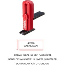 Cep Kaşe Sırdaş Ideal 50 Kişiye Özel Şirket Kaşesi - Kırmızı Makine
