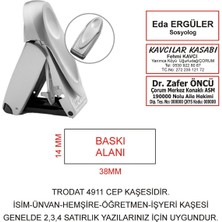 Kaşeciniz Trodat 9411 Cep Kaşe Gri  Makine Siyah Mürekkep