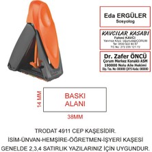 Kaşeciniz Trodat 9411 Cep Kaşe Turuncu Makina Siyah Mürekkep