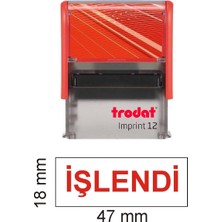 Trodat Imprint 12  "işlendi Kaşesi" Kırmızı Mürekkep