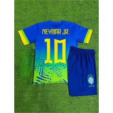 Fair City Brezilya 2024/25 Yeni Sezon Neymar Jr Çocuk Konsept Forması (Maviyeşil)