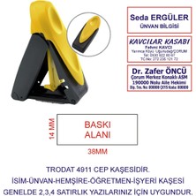 Kaşeciniz Trodat 9411 Cep Kaşe Sarı Makine Mavi Mürekkep
