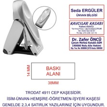 Kaşeciniz Trodat 9411 Cep Kaşe Gri  Makine Mavi Mürekkep