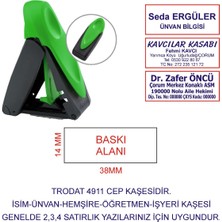 Kaşeciniz Trodat 9411 Cep Kaşe Yeşil Makine Mavi Mürekkep