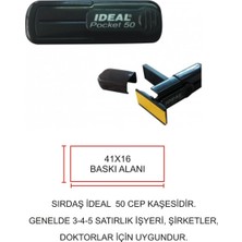 Cep Kaşe Sırdaş Ideal 50 Kişiye Özel Şirket Kaşesi - Siyah Makine