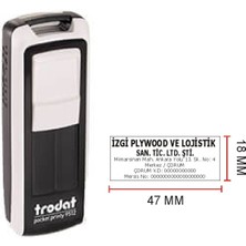 Trodat 9512 Cep Kaşe - Isim Yazılı Kalem Hediyeli (Beyaz)