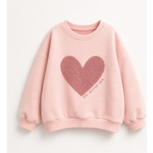 Ozzy Kids Kız Çocuk Önü ve Arkası Nakışlı Sweatshirt
