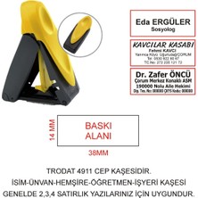 Kaşeciniz Trodat 9411 Cep Kaşe Sarı Makina Siyah Mürekkep