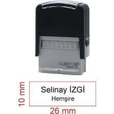 Kaşeciniz Isim Ünvan Kaşesi - Matuya 10 - Siyah Makine - Siyah Mürekkep