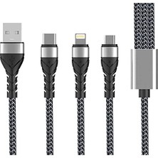 Renas Store Zore Bax 3 In 1 USB Kablo 1.2m Siyah