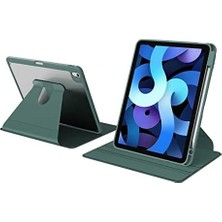 Renas Store Undeplus iPad Air 5 10.9" 2022 M1 ile Uyumlu Kılıf Şeffaf Dönebilen Kalem Bölmeli A2588 A2589 A2591