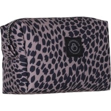 Renas Store Leopard Cita Noir Makyaj Çantası ve Kompakt Kozmetik Organizer