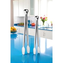Renas Store Transformacion 2 Boy Mutfak Maşası - Mangal Barbekü Maşası - Izgara Maşası 304 Paslanmaz Çelik 24 ve 36 Cm, 7430000721806