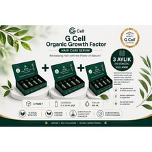 Gcell Organic Growth Factor Saç Güçlendirici Serum 3 Kutu (12 x 30 Ml) | 90 Günlük Kullanım | Bitkisel