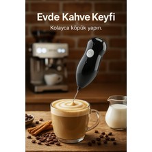 Empressco Pilli Mini Süt, Kahve ve Çırpma Işlemi Için El Blendırı-Pratik Kahve Köpürtücü | Mikser