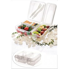 Hace Bazaar Takeaway Ergonomik Asorti Çatal Bıçaklı Pratik Yoğurt Saklama Kabı (4887)
