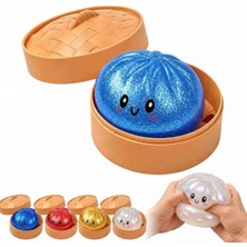 Şara Akademi Simli Yumuşak Çin Mantısı Squishy Stres Topu Sürpriz Renkli Kawaii Oyuncak