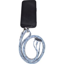 Moonparacord Ayarlanabilir Telefon Boyun Askısı Denizci Desen 20 mm Kolon Dokuma