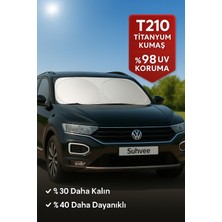 Empressco Suhvee Katlanabilir Ön Cam Güneşliği – T210 Titanyum Kumaş, %98 Uv Koruma, Tüm Araçlara Uyumlu