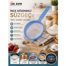 Ak Avm Ince Gözenekli Mutfak Süzgeci Plastik Saplı Çay Un Meyve Sebze Süzgeci Çok Amaçlı
