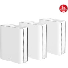Asus Zenwifi BQ16 BE25000 Dört Bantlı Wi-Fi 7 Mesh Sistemi (Beyaz, Üçlü Paket)