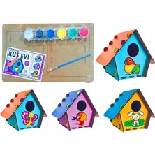 Kumtoys 3D Ahşap Maket Boyama Seti Kuş Evi 3 Yaş+